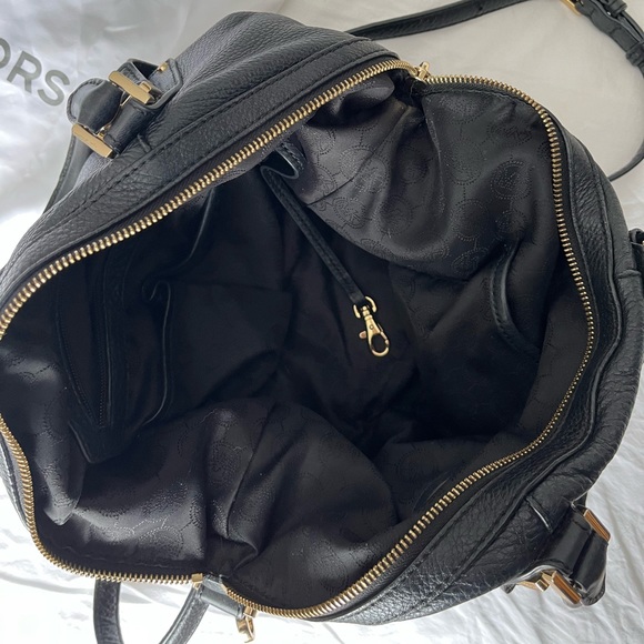 Michael Kors handbag & continental wristlet wallet. Black leather, gold hardware - Picture 4 of 9